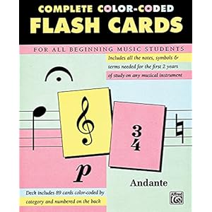 Complete Color Coded Flash Cards for All Beginning Music Students