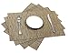 Pauwer Placemats Set of 8 Heat Insulation Stain Resistant Placemat for Dining Table Durable Woven Vinyl Kitchen Table Placemats (Khaki)
