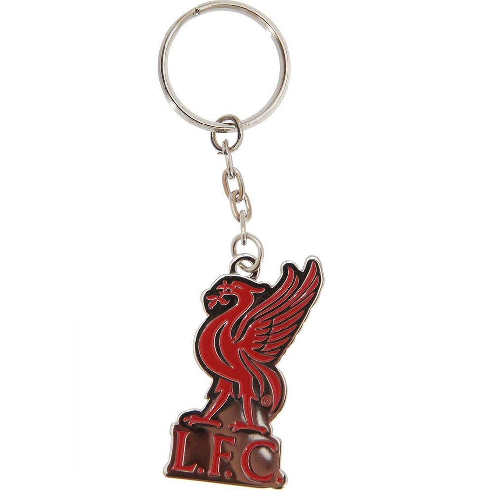 Liverpool FC Official Football Crest Keyring (One Size) (Silver/Red)