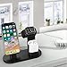 OLEBR Charging Stand Charging Docks Suitable for iWatch Series 4/3/2/1/ AirPods/iPhone Xs/iPhone Xs Max/iPhone XR/X/8/8Plus/7/7 Plus /6S /6S Plus/iPad-Black