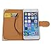 BlastCase Leopard Skin Design Wallet Case for iPhone 6 4.7 inch Brown Flip Leather Cover Folio Pouch Bag Bling Crystal Magnetic Clasp Card Slot