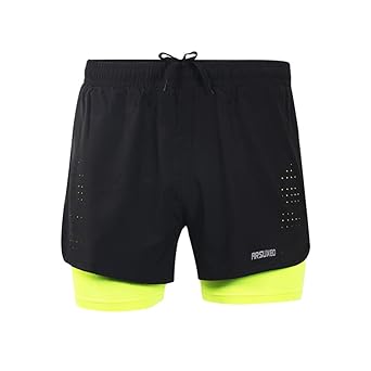 GWELL Herren Sport Split Shorts Laufhose Kurz
