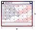 Sellavie Reusable Planner Dry Erase Monthly Magnetic Whiteboard Calendar, Hangs on Refrigerator with Strong Magnets, or Wall Mounted, American Flag Design, Dry Erase Marker, BONUS Magnetic Memo Pad