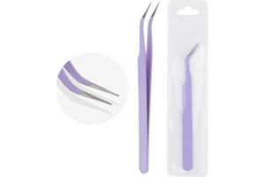 WENDY LASHES WENDY Lash Tweezers for Eyelash Extensions, Precision Fiber Stainless Steel Lash Applicator Tool for False Eyelashes, Precision Fiber Mega Volume lash-tweezers Use at Home