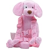 Berhapy 2 in 1 Dog Toddler Safety Harness Backpack Children's Walking Leash Backpack Pink Toddler Leash for Girls Kid Leash for 1-3 Years Old