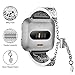 KIMILAR Bracelet Bands Bling Bands Compatible with Fitbit Versa/Versa 2 Metal Bands, Women Stainless Steel Rhinestones Replacement Strap Jewelry Bracelet Wristbands with Adjustable Lock