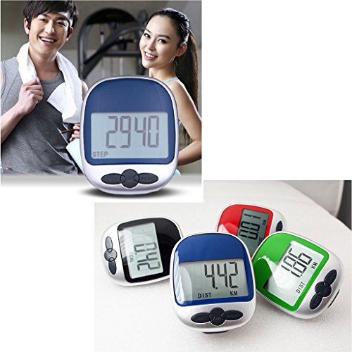 iKKEGOL LCD Run Step Pedometer Walking Mile Kilometer Calorie Distance Counter Fitness Sports Exercises