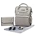 SoHo WideOpen Diaper Backpack Tote 5Pc, Light Gray