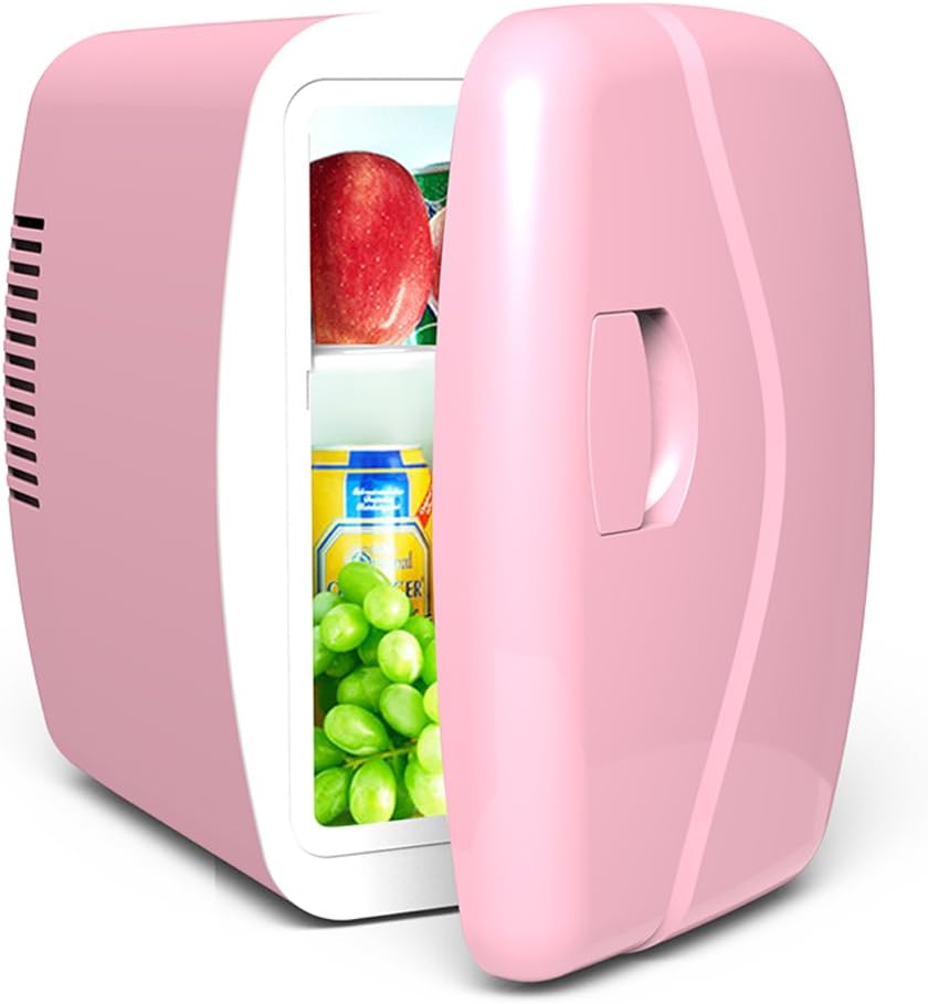 The harvest season- 4L Car Refrigerator, Semiconductor Refrigeration Home Mini Fridge (Color : Pink)