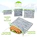 Nordic By Nature 4 Pack - Reusable Sandwich Bags Dishwasher Safe BPA Free - Durable Washable Quick Dry Cloth Baggies -Reusable Snack Bags School Lunches - Easy Open Zipper (Grey/Neon Green)