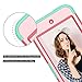 Hocase Compatible with iPod 6th/5th Generation Case, 3 in 1 Heavy Duty Shock Absorbent Silicone Hard Plastic Full Body Protective Case - Pink/Teal Green