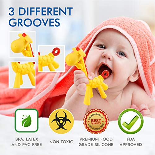 Baby Teething Toys for Newborn (5-Pack) Freezer Safe BPA Free Infant and Toddler Silicone Teethers Soothe Babies Gums, Perfect Baby Gift