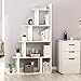 Tribesigns 5-Tier Bookshelf, White Ladder Corner Bookshelf Stepped Bookcase, Modern L Shaped Display Shelf Unit Storage Organizer, 40 x 12 x 63 Inch (White)
