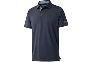 M MAELREG Mens Polo Shirts Short and Long Sleeve Casual Solid Stylish Dry Fit Performance Designed Collared Golf Polo Shirts for Men