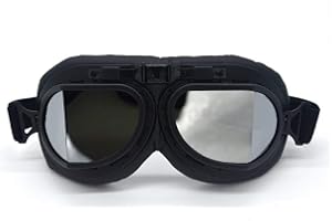 evomosa Vintage Motorcycle Goggles Anti Fog & Impact UV Protection Aviator Pilot Goggles,Fly Racing Riding Sand Dust Goggles for Adult