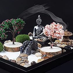 Japanese Zen Garden for Desk - Sakura Budah 9" x