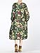 Minibee Women's Long Sleeve Dress Fashion Random Print Loose Tunics Tops with Pockets Style 8 Green