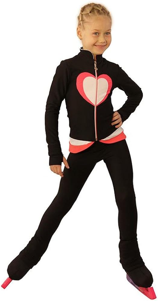 IceDress Figure Skating Outfit - Thermal - Tutti Frutti(Black, Coral, White): Clothing