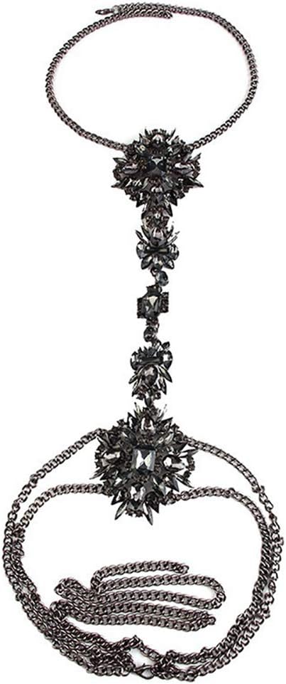 NABROJ 6 Colors 1 PC Glamorous Crystal Body Chain Costume Belt Chain Jewelry with Gift Box