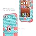 iPod Touch 6 Case,iPod 6 Cases,ULAK Anti Slip Anti-Scratch iPod Touch Case Shockproof Protective Cover with Hybrid High Soft Silicone + Hard PC Case(Wave Pattern/Rose Pink)