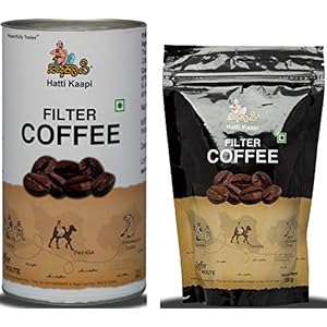 Hatti Kaapi Chicory Blended Coffee Powder and Pure Coffee 450 Grams (Combo of 2)