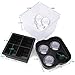 KELLM BPA free flexible Ice Ball Maker and Rubber Sphere Tray Mold Large Whiskey Ice Cube Trays Combo (set of 2)