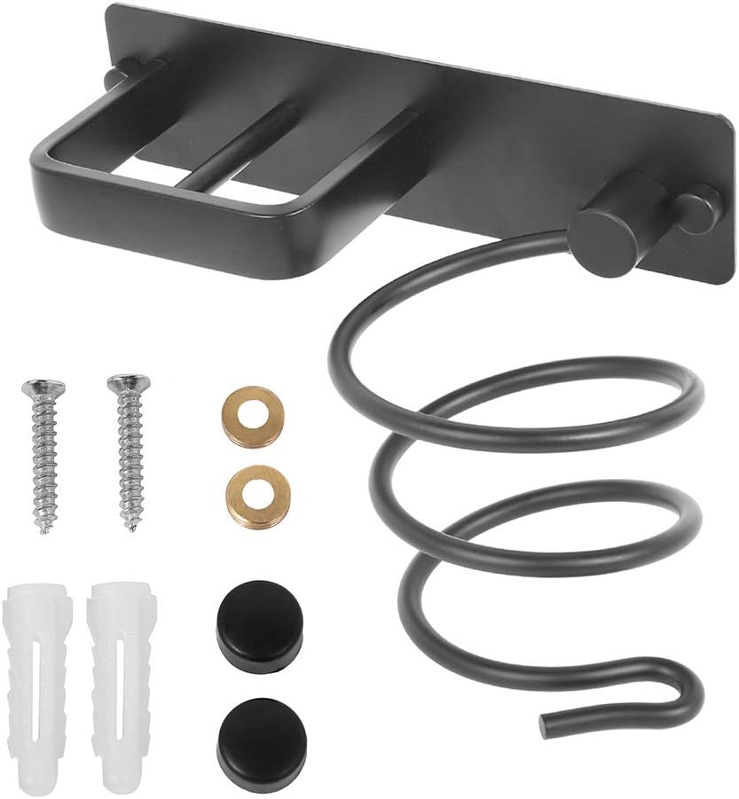 JTWEB Soporte para secador de pelo con soporte para cable, soporte para