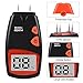 AIRSSON Moisture Meter, Digital Wood Humidity Meter, Water Leak Detector, Backlit LCD Display with Calibration Prong for Firewood Lumber Floor Wood Wall