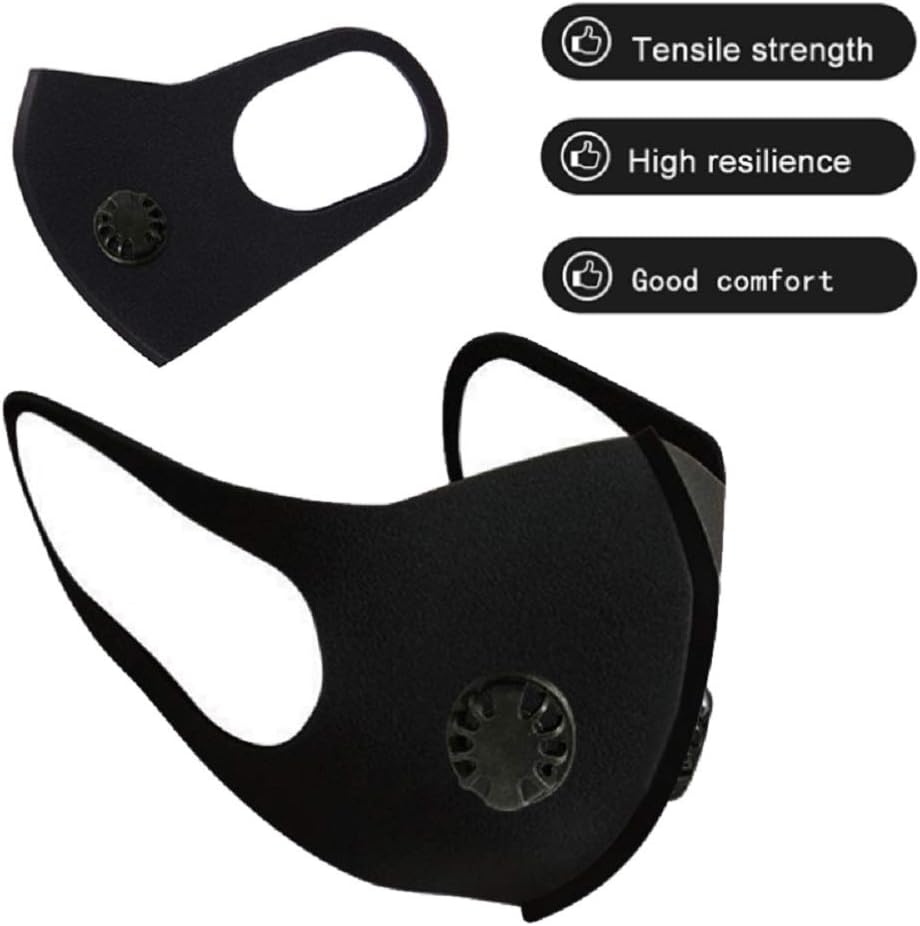 mingrong Anti-Dust Mask with Activated Carbon Filter -Two Mouth Valves,PM2.5 Dust-proof Anti-Pollution Air Purifying Mask for Out Door Activities