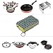 Cast Iron Cleaner, Stainless Steel Chainmail Scrubber with 3pcs Sponges for Pre Seasoned Skillet, Dutch Oven, Grill Pan,Frying Pan and More, Faster Cleaning and Easy Handing