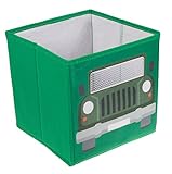 Clever Creations Army Truck Collapsible Storage Organizer Storage Box Folding Storage Ottoman for Your Bedroom | Perfect Size Storage Chest for Books, Shoes & Games