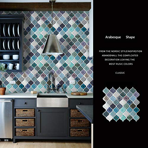 Hue Decoration Turquoise Peel And Stick Tile Backsplash For