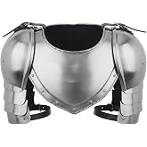 AnNafi&reg; Shoulder Pauldron Armor, Medieval Armor Mens Iron Gorget Spaulders Shoulder Armor Set, Viking Pauldrons Warrior ren Faire Outfit SCA LARP Knight Shoulder Armor Guard Dark Souls Cosplay majik