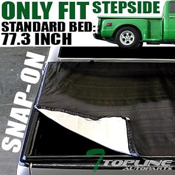 Topline Autopart Hidden Snap On Vinyl Truck Bed Tonneau Cover For 88 00 Chevy Gmc C K Pickup 88 98 Silverado Sierra Standard Extended Cab Stepside 6 5 Feet 78 Short Bed Amazon Co Uk Car Motorbike