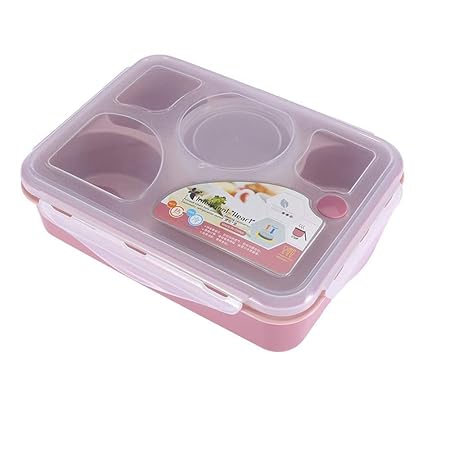 YOUZE 2 Colores 5 Rejillas Lonchera para microondas con Cuchara ...