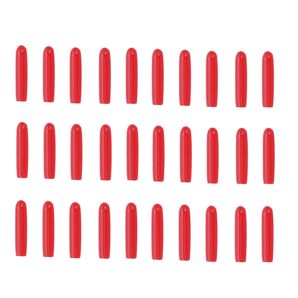 Lurrose 100pcs Tweezer Point Protectors Cap Tip Stopper Covers Makeup Beauty Supplies Red