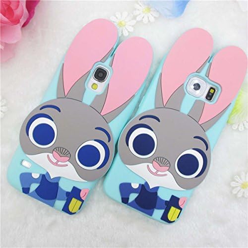 For Samsung Galaxy J1 (2015), LEYSHIZ® Newest Premium Quality Durable Protective 3D Cute Cartoon RABBIT Phone Case Cover For Samsung Galaxy J1 (2015) - MINT/BLUE