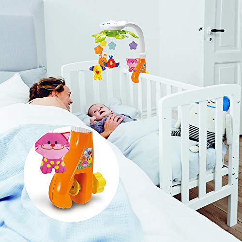 KiddoLab Baby Crib Mobile with Lights and Relaxing Music. Includes