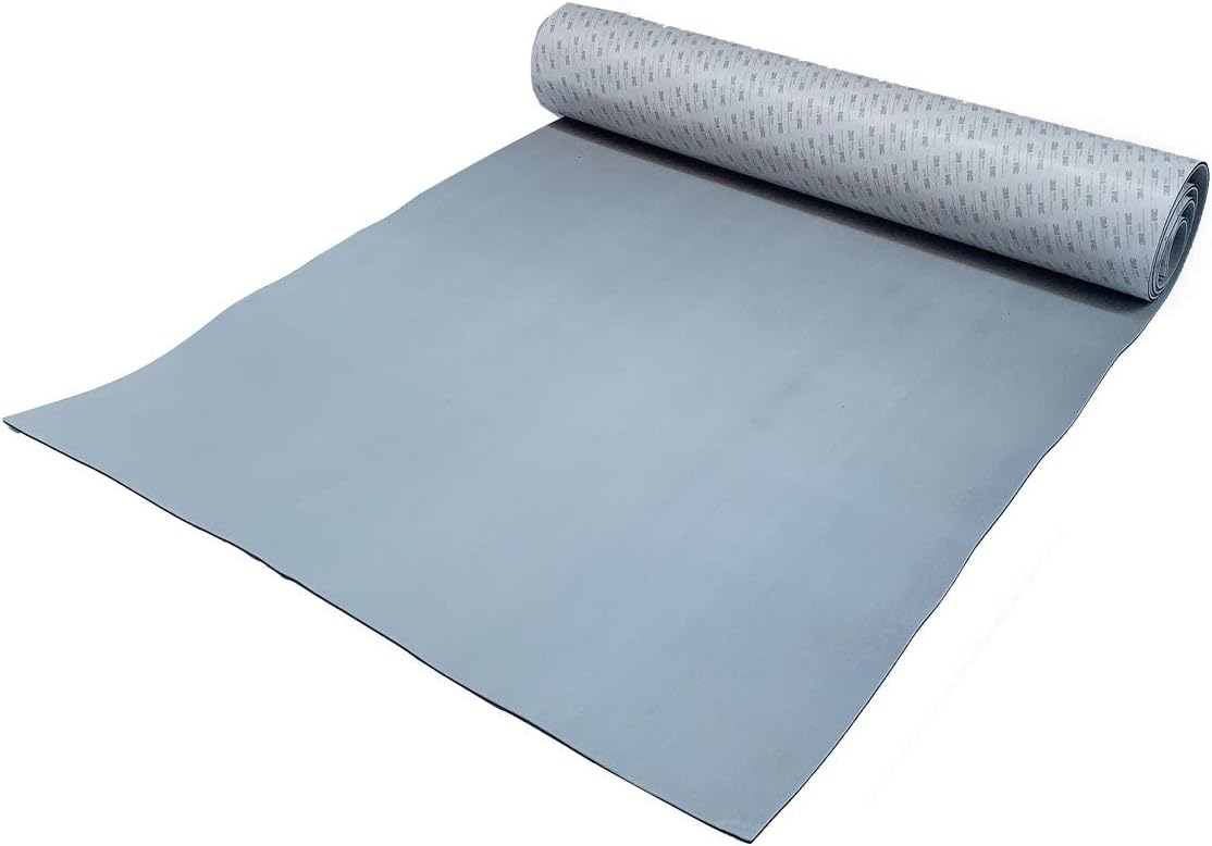 Cozyel EVA Faux Teak Decking Sheet for Boat Yacht Non-Slip and Self-Adhesive Boat Flooring Pad 94.5"× 35.4" (Wood Brown/Light Gray/Dark Gray/Gold)