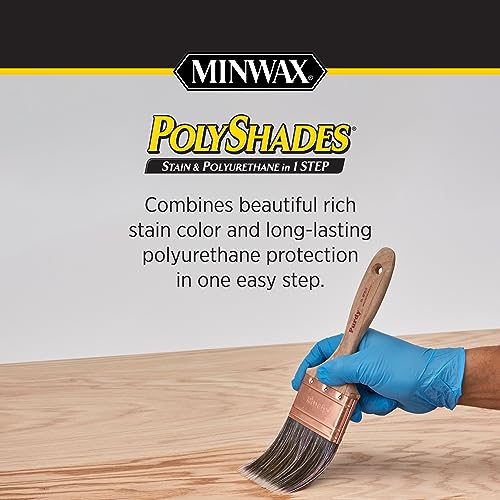 Minwax PolyShades Wood Stain + Polyurethane Finish ½ Pint, Tudor