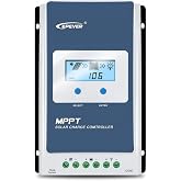 EPEVER 60A MPPT Solar Charge Controller 12V/24V/36V/48VDC Auto System Voltage Max.PV 150V Solar Panel Regulator with Backlight LCD Display(Tracer 6415 an)