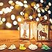 TONAK Unfinished Wood Pieces Wooden Ornaments Christmas Crafts Supplies for Kids Predrilled Blank Hearts Tree Round Wood Slices to Paint DIY Christmas Hanging Decoration 40pcs 3