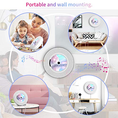 TENSWALL Portable CD Player, Wall Mountable Bluetooth Builtin HiFi