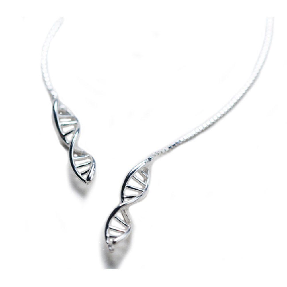Helen de Lete Fashion DNA 3D 925 Sterling Silver Earrings, Sterling Silver, Without Stone
