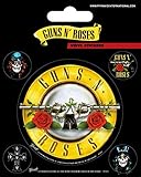1art1 Guns N' Roses Sticker Adhesive Decal - Bullet Logo, Vinyl Sticker Set (5 x 4 inches)
