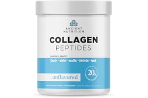 Ancient Nutrition Collagen Peptides, Collagen Peptides Powder, Unflavored Hydrolyzed Collagen, Supports Healthy Skin, Joints, Gut, Keto and Paleo Friendly, 28 Servings, 20g Collagen per Serving