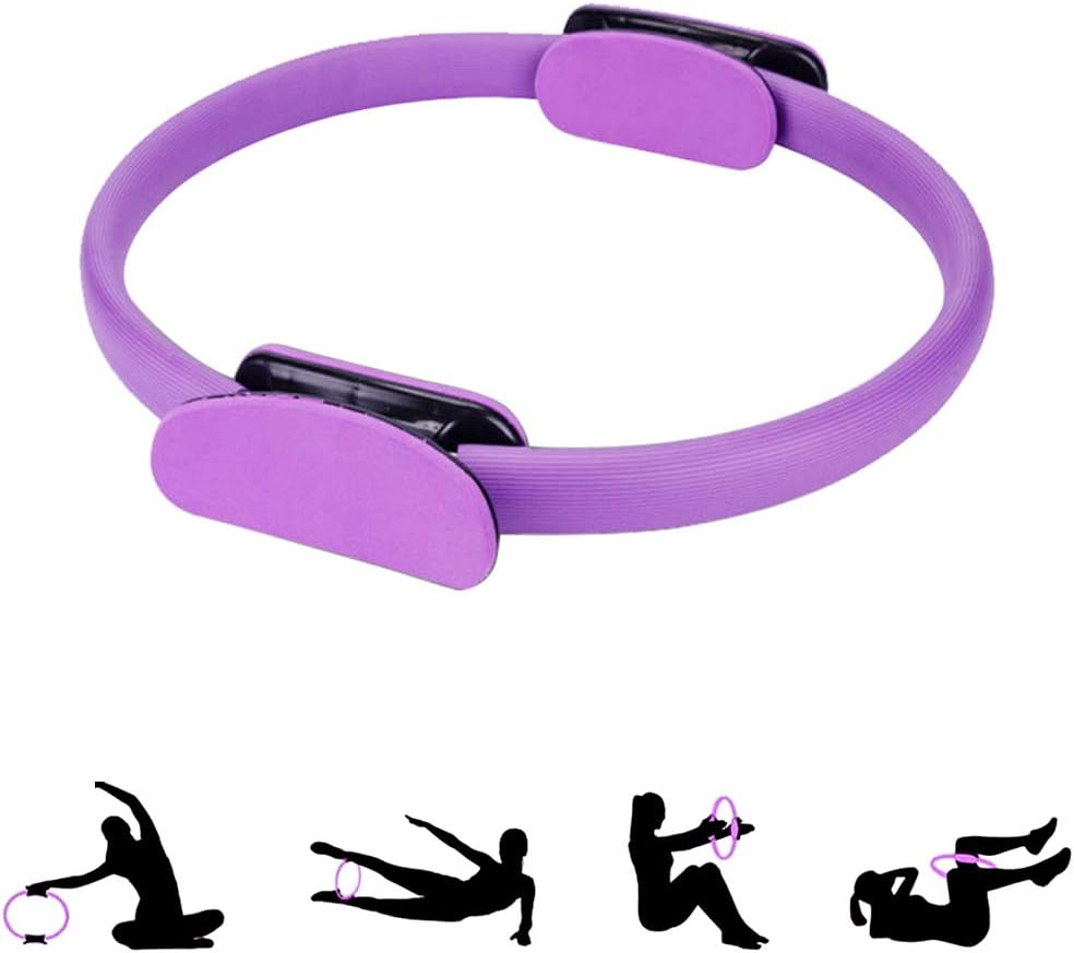 Pilates Double Handle Ring Exercise Fitness Circle to Burn Fat, Professional Yoga Circle, Lightweight Pilates Ring for Toning Abs,Thighs and Legs
