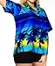 La Leela Women Hawaiian Shirt Blouses Tank Beach Top Casual Aloha Boho Holiday Button Up