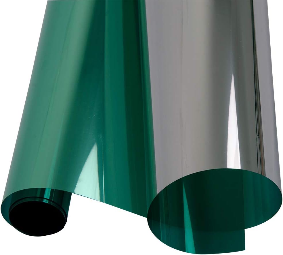 Pellicola adesiva per finestre color argento a specchio riflettente la luce del sole ideale per Pellicola adesiva per finestre color argento a specchio riflettente la luce del sole ideale per