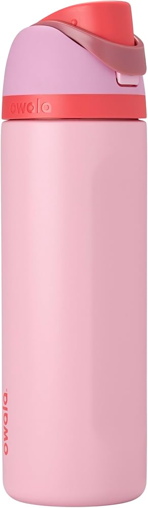 Owala FreeSip Stainless Steel Water Bottle 24 oz Angel Food Cake